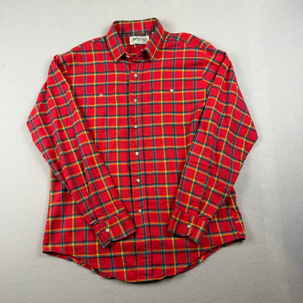 American Eagle Vintage Plaid Flannel Shirt Size L